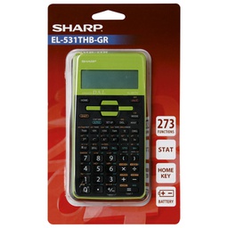 [000036077] Kalkulator tehnički 10+2mjesta 273 funkcije Sharp EL-531TXHBGR zeleni blister!!