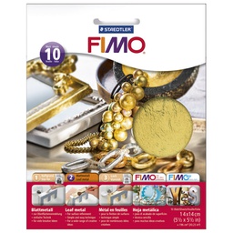 [000036345] Listići za mase za modeliranje metalni 10 listova Fimo Staedtler 8781-11 zlatni blister!!