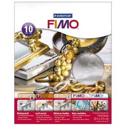 [000036347] Listići za mase za modeliranje metalni 10 listova Fimo Staedtler 8781-81 srebrni blister!!