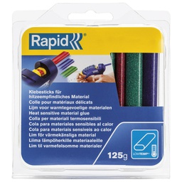 [000036362] Ljepilo patrone fi- 9mm(oval)x9,4cm 125g pk16 za EG130 Rapid 40108462 sortirano glitter blister!!