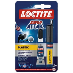 [000036369] Ljepilo trenutačno  2g plastik+4ml Loctite Super Attak Henkel 1293255 blister!!