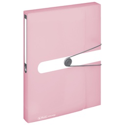 [000036459] Mapa s gumicom hrbat-40mm A4 pp Herlitz 11408986 prozirno roza!!