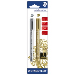 [000036542] Marker nepermanentni 1-2 mm Metallic pen Staedtler 8323-S BK2 sortirano blister