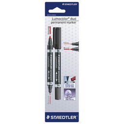 [000036589] Marker permanentni obostrani 0,6 i 1,5 mm Lumocolor Staedtler 348-9 BKD crni blister