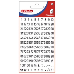 [000036850] Naljepnice mali brojevi Herlitz 837161 crne blister!!