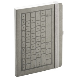[000036972] Notes A5 crte 96L  90g s gumicom meki uvez Keyboard Mediaform KE122 sivi!!