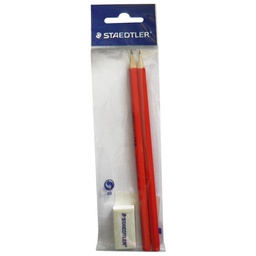 [000037113] Olovka grafitna HB Minerva+gumica pk2 Staedtler 130 60-2BG blister
