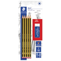 [000037129] Olovka grafitna HB Noris pk5+gumica Staedtler 120 A SBKD blister