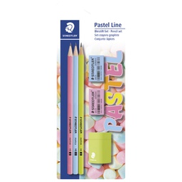 [000037136] Olovka grafitna HB Norica pk3+gumica pk2+šiljilo Pastel Line Staedtler 13043SBKP1!!