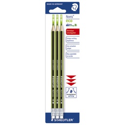[000037139] Olovka grafitna HB s gumicom Noris Eco pk3 Staedtler 18230HBBK3!!