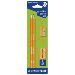 [000037144] Olovka grafitna HB Wopex Neon pk2+gumica+šiljilo Staedtler 180FSBK2P2 narančasti blister!!