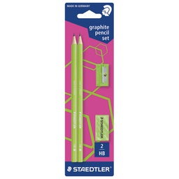 [000037146] Olovka grafitna HB Wopex Neon pk2+gumica+šiljilo Staedtler 180FSBK2P3 zeleni blister!!
