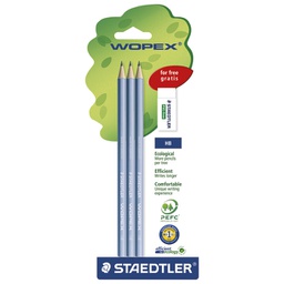 [000037155] Olovka grafitna HB Wopex pk3+gumica gratis Staedtler 180SPBK3GB blister!!