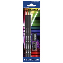 [000037157] Olovka grafitna HB Wopex pk3+gumica+šiljilo rainbow line Staedtler 180SBK3RL blister!!