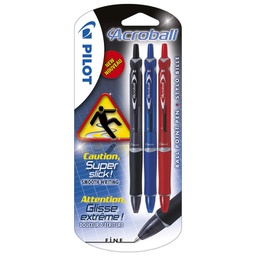 [000037176] Olovka kemijska Acroball pk3 Pilot BPAB-15F plava/crna/crvena blister!!