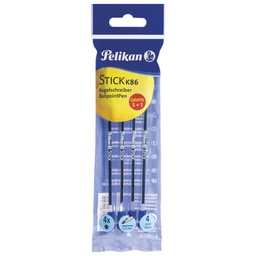 [000037255] Olovka kemijska Stick K86 pk4 Pelikan 801805 plava blister!!