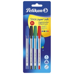 [000037256] Olovka kemijska Stick K86 super soft pk4 Pelikan 804585 sortirano blister!!