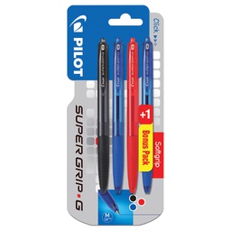 [000037273] Olovka kemijska Super Grip G Retractable pk4 Pilot sortirano blister!!