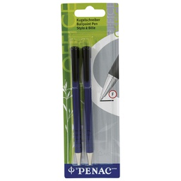 [000001845] +Olovka kemijska gumirana pk2 RB-085B Penac BA1002-BC2 plava blister