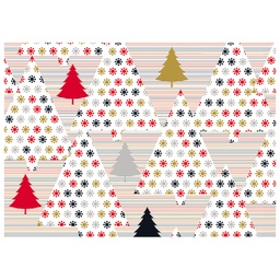 [000037415] Papir ukrasni rola metaliziran 70x150cm Trees red/black Herlitz 40023984