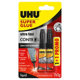 [000000224] Ljepilo trenutačno  3g+1gratis Super glue(cianoakrilat) UHU L0182000 blister