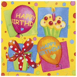 [000038394] Salvete troslojne 33x33cm pk20 Birthday Party Herlitz 11095130!!