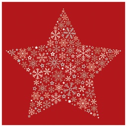 [000038410] Salvete troslojne 33x33cm pk20 Frozen star red Herlitz 40003276!!