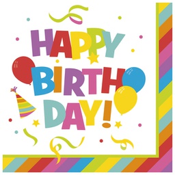 [000038413] Salvete troslojne 33x33cm pk20 Happy Birthday Herlitz 40011981!!