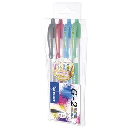 [000038476] Roler gel grip 0,7mm G2 Pastel/Metalic pk4 Pilot sortirano blister!!