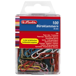 [000038575] Spajalice ručne pvc kutija pk100 Herlitz 8760811 boja blister