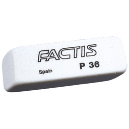 [000002165] Gumica plastična P36 soft Factis bijela-KOMAD