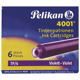 [000039011] Tinta za nalivpero patrone pk6 4001 Pelikan 301697 ljubičasta