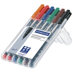 [000039620] Marker permanentni 0,6 mm pk6 reciklirani Lumocolor Staedtler 318 WP6