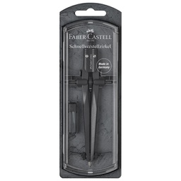 [000040277] Šestar s preciznim podešavanjem+mine Stream Faber-Castell 174530 crni blister