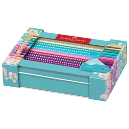 [000040310] Boje drvene  20boja Sparkle+šiljilo Sleeve mini metalna kutija Faber-Castell 201641