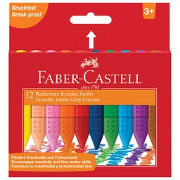 [000002252] Boje voštane 12boja kartonska kutija Jumbo Grip 2001 Faber-Castell 122540 blister