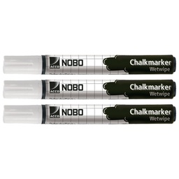 [000040761] Marker-kreda za staklo 4 mm pk3 Nobo 34438398 bijeli