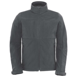 [900004800] Jakna zip muška B&C Hooded Softshell tamno siva 3XL!!