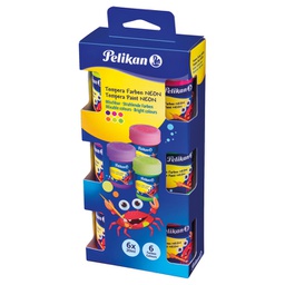 [000041079] Boja tempera 20ml u čaši 6boja Neon 740N Pelikan 809382 blister!!