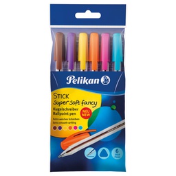 [000041483] Olovka kemijska Stick Fancy pk6 Pelikan 811781 sortirano blister