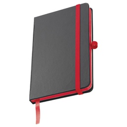 [900005067] Notes A6 crte 80L šamoa s gumicom Rostock crno/crveni