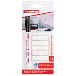 [000042030] Set marker za rublje 0,75 mm+etikete  Edding 8408/1 crni blister