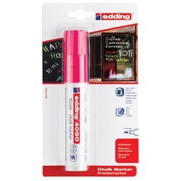 [000042329] Marker-kreda za staklo 4-15 mm Edding 4090/1 neon rozi blister
