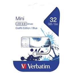 [000042379] Memorija USB 32GB Store'n'Go mini Graffiti Edition Verbatim 49415 plava blister!!