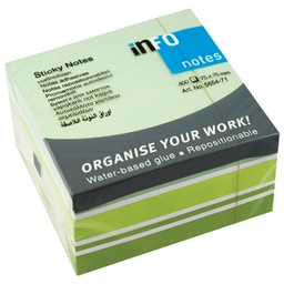 [000042409] Blok samoljepljiv kocka 75x75mm 400L Global Notes 5654-71 sortirano!!