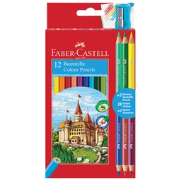 [000042442] Boje drvene  12boja Faber-Castell 110312 blister+3boje drvene obostrane i GRATIS šiljilo
