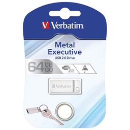 [000042552] Memorija USB 64GB 2.0 Metal Executive Verbatim 98750 srebrna blister