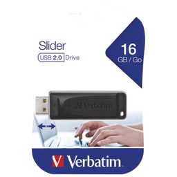 [000042556] Memorija USB 16GB 2.0 Store'n'Go Slider Verbatim 98696 crni blister