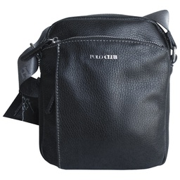 [000042682] Torba kožna unisex (na rame) 19,5x24cm Polo Club Harvey Miller 30327 crna