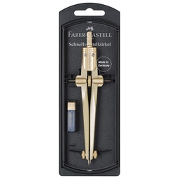 [000042835] Šestar s preciznim podešavanjem metalni+mine Stream Faber-Castell 174540 zlatni blister!!